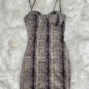 Bustier Mini Snake Print dress